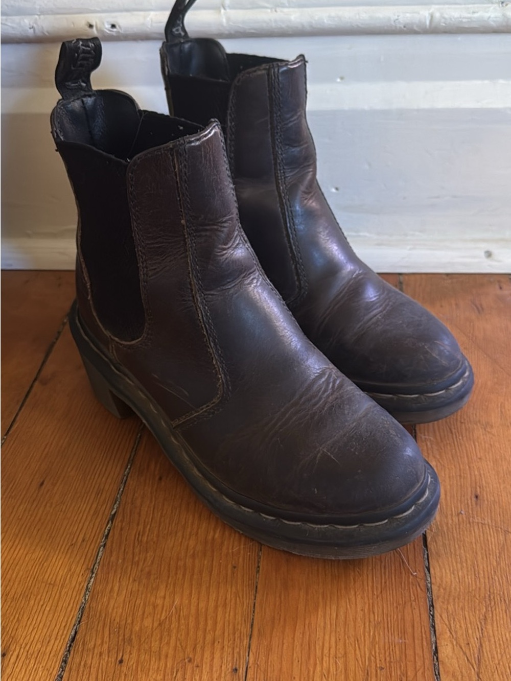 Dr. Marten Brown Leather Chelsea Boots - Women’s 37 or 6